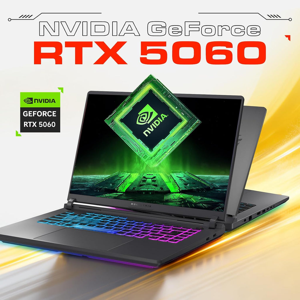 ASUS ROG Strix G16 Gaming Laptop, NVIDIA GeForce RTX 5060, Intel i7-14650HX, 64 GB DDR5, 2 TB SSD, 16 inch FHD+ 165Hz 3ms, WiFi 7, Dolby Atmos, Hires Audio, HD+ Cam, Windows 11 Pro, Accessories