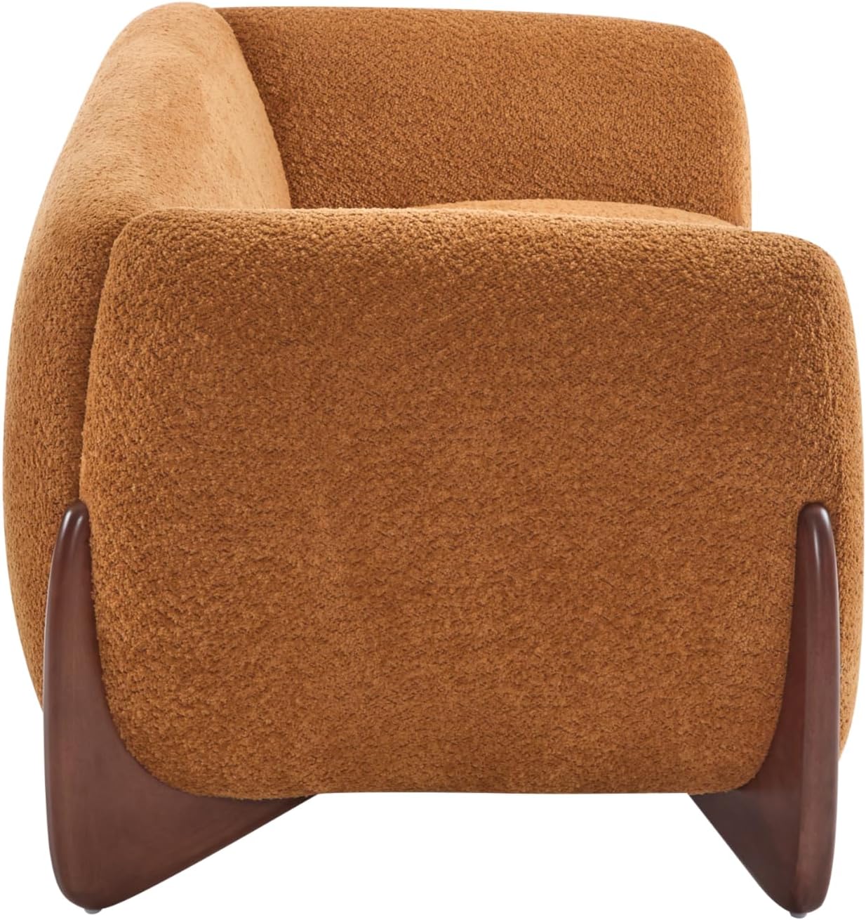 Christopher Knight Home Almab 82 Inches Sofa Couch, Cozy Boucle Upholstered 3-Seater Sofa, Wood Frame Couch, Comfy Couches for Living Room and Office, Modern Sofa, Caramel Brown