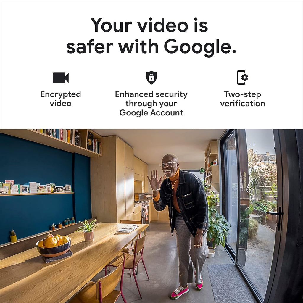 Google Indoor Nest Security Cam 1080p (Wired) - 2nd Generation - Non-Retail Packaging - Fog