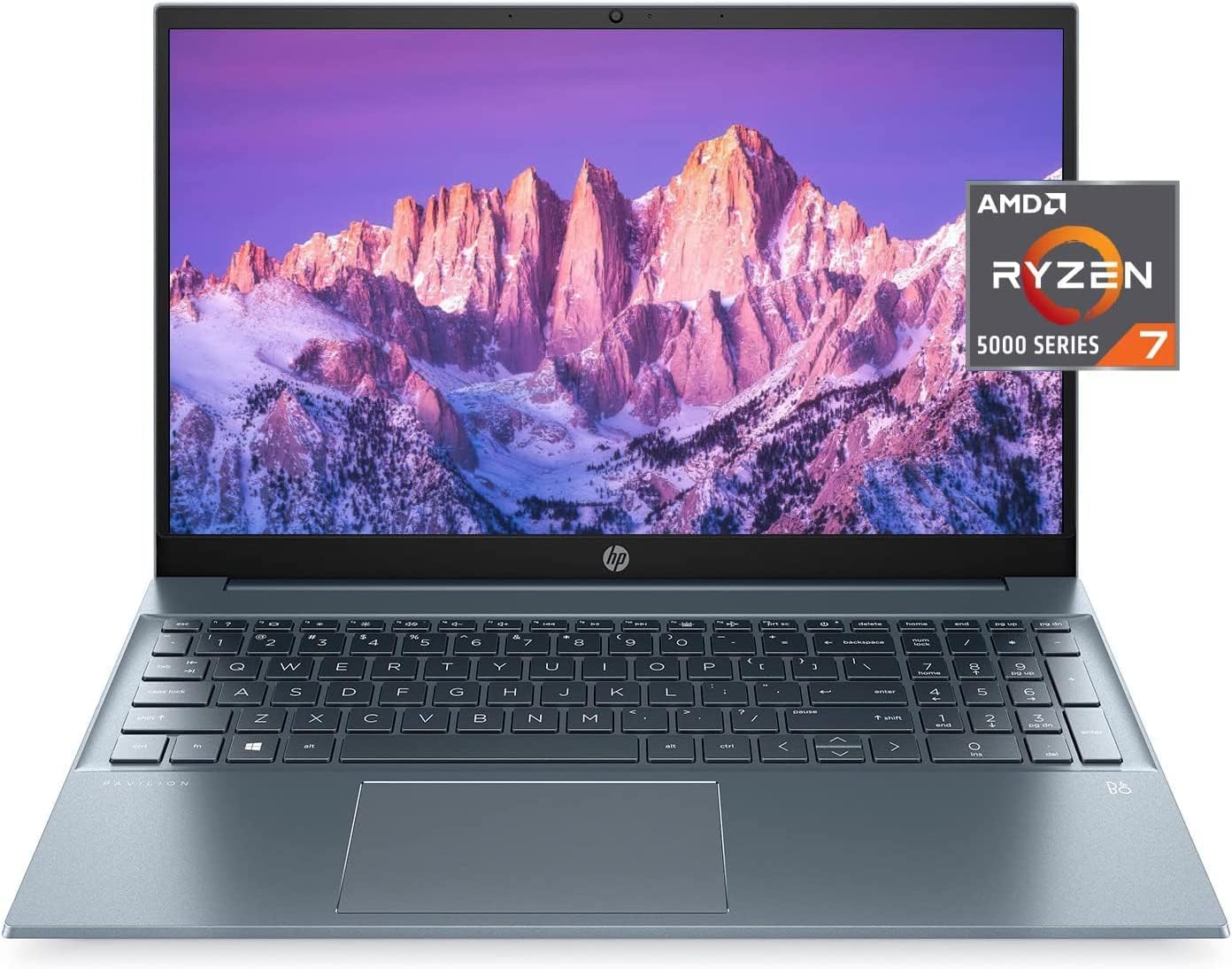 HP 2022 Pavilion 15.6' FHD 1080P IPS Laptop, 8-Core AMD Ryzen 7-5700U(Up to 4.3GHz, Beat i7-1180G7), 32GB RAM, 1TB NVMe SSD, Numpad, HDMI, WiFi, USB-A&C, Fast Charge, Audio by B&O, Win11