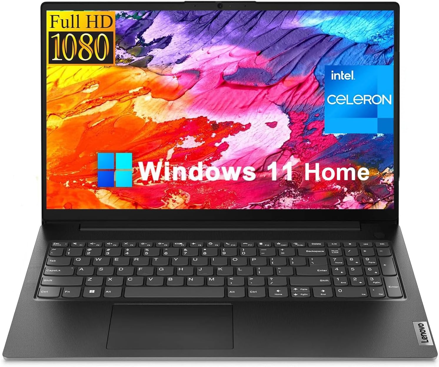Lenovo V15 G2 15.6' FHD Business Laptop Computer, Intel Dual Core Celeron N4500, 8GB RAM, 256GB SSD, Intel UHD Graphics, Numeric keypad, Windows 11 Home, Wi-Fi, BT 5.1, Ethernet, HDMI, w/Battery