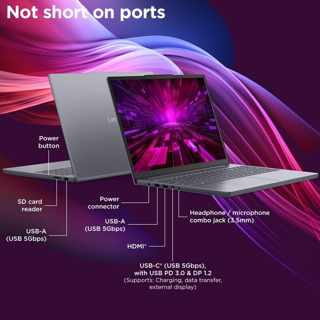 Lenovo Laptop Computer for Student Study with Office 365 (2026 Edition), Intel i7-13620H, (8GB RAM, 256GB SSD), Long Battery Life, Fast Charging, 16' FHD+, Copilot AI, Luna Grey, Windows 11 Home