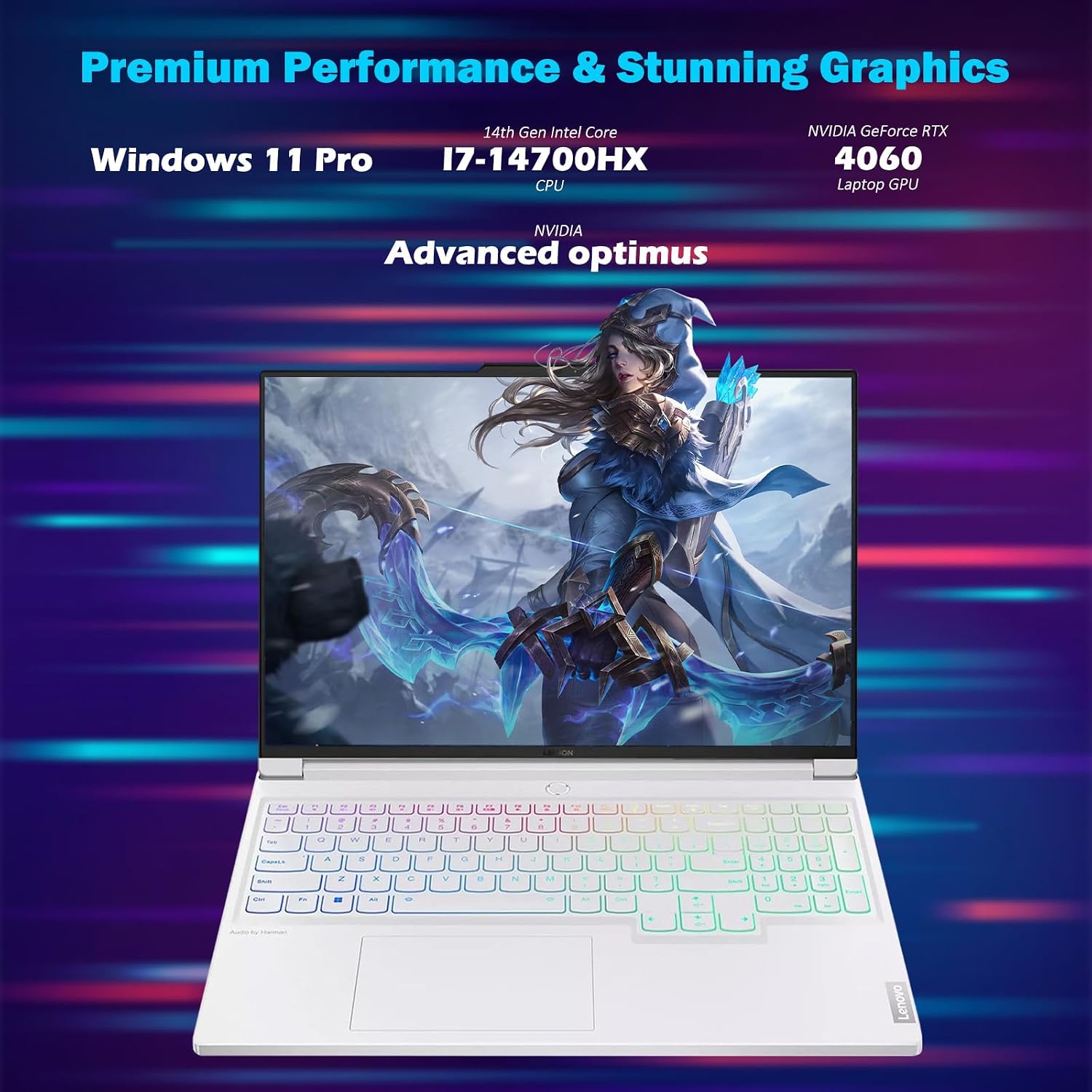 Lenovo Legion 7i Laptop, 16' WQXGA 240Hz Gaming Laptop Computer, Intel Core i7-14700HX, GeForce RTX 4060, 64GB DDR5 RAM, 8TB SSD, RGB Backlit KB, Wi-Fi 6E, Fingerprint Reader, Win 11 Pro