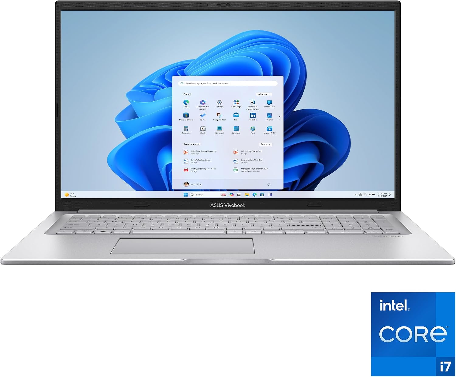 ASUS Vivobook 17 Laptop, 17.3' FHD 60Hz Display, Intel Core i7-1355U, Intel Iris Xe Graphics, 16GB Memory, 1TB Storage, Cool Silver, F1704VA-ES76