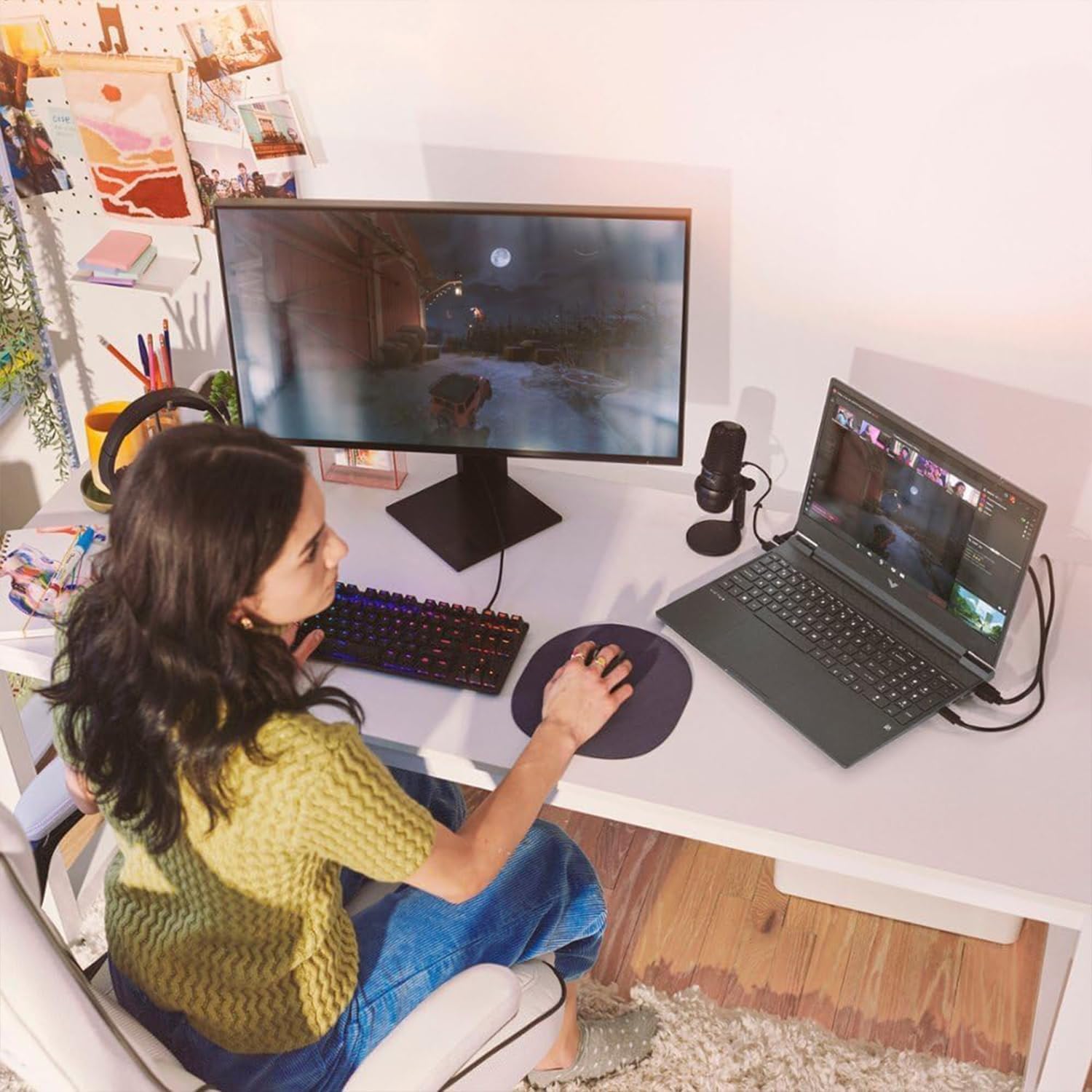 HP Victus 15 Gaming Laptop, 15.6' FHD 144Hz Screen, AMD Ryzen 5 7535HS, 64GB DDR5 RAM, 2TB PCIe M.2 SSD, NVIDIA GeForce RTX 2050, HDMI, Webcam, Backlit KB, Wi-Fi 6, Windows 11 Home