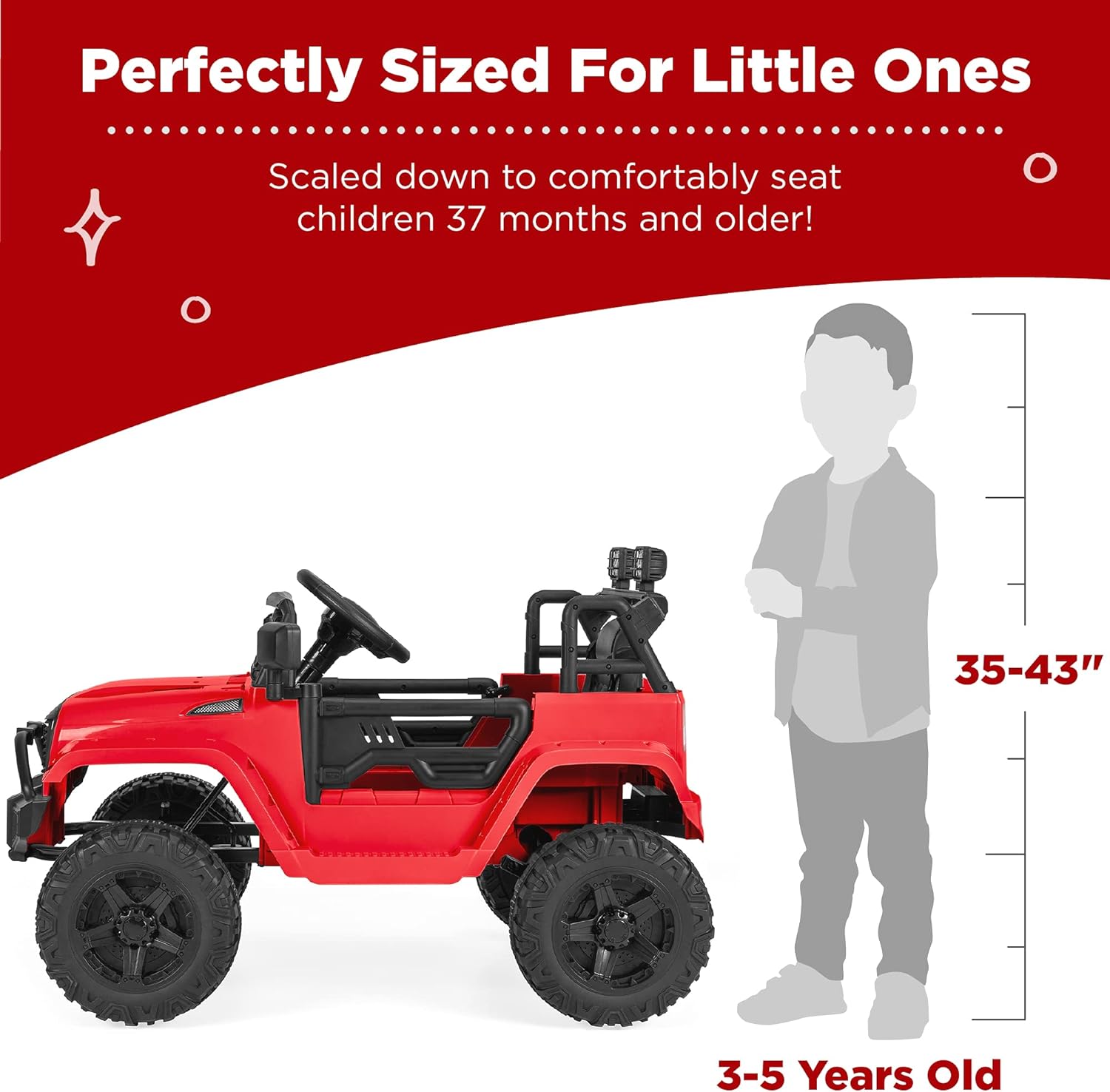 Best Choice Products 12V Kids Electric Vehicle Toy Ride On Car with Parent Remote Control for Toddlers, Seat Harness, 61 lbs Weight Capacity, Locking Doors, Spring Suspension, Bluetooth - Red