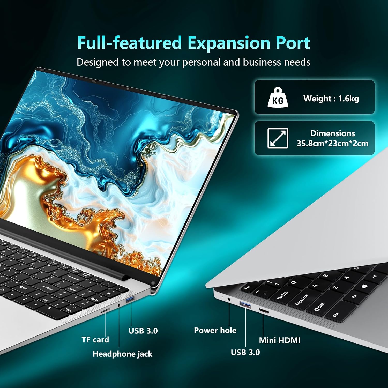Laptop, 15.6 inch Laptop Celeron N4000 Processor, Laptop Computers with 8GB DDR4 256GB SSD, Lap top for Work/Study, FHD Display, 180° Open, TF Card,WiFi 2.4/5G, BT4.2, Win 11 Pro, Long Battery
