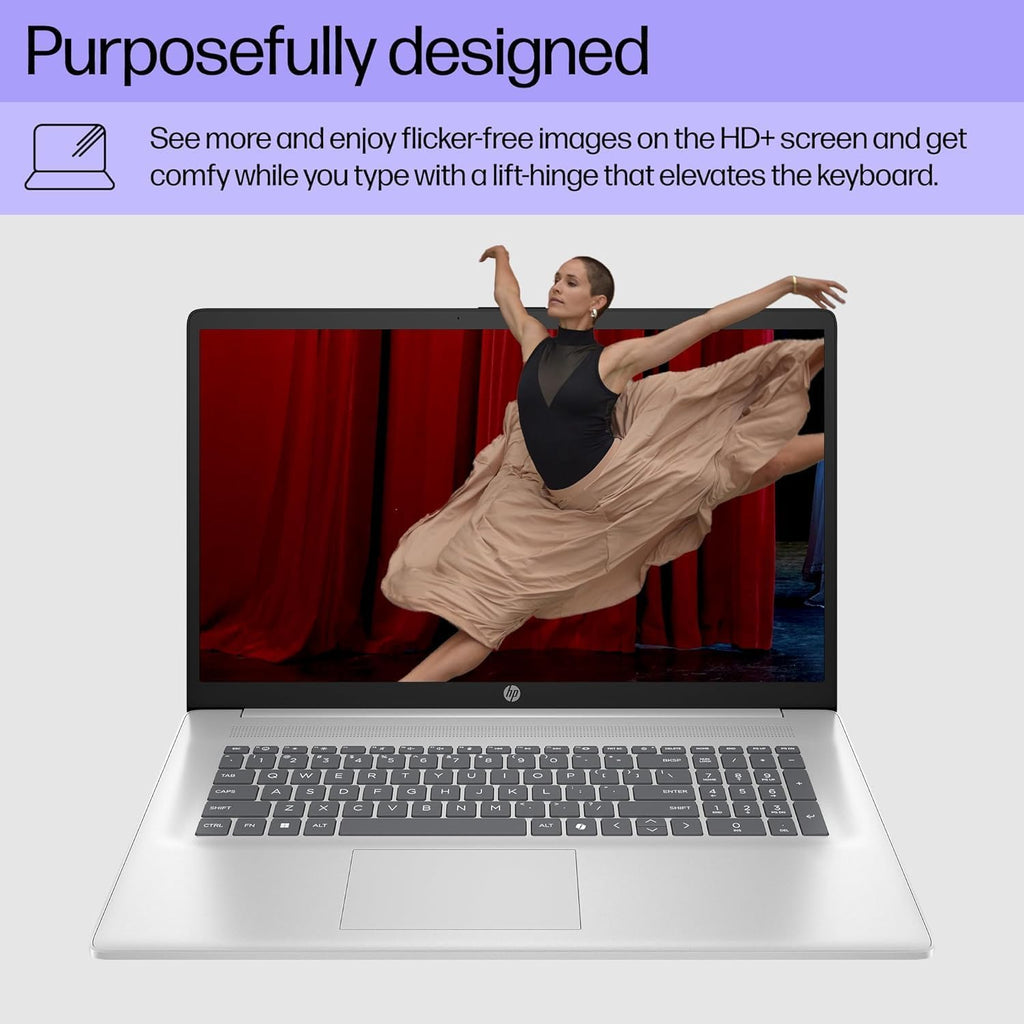 HP 2025 New 17 Inch Touchscreen Laptop,17.3' HD+ Anti Glare Display, AMD Ryzen 5 7430U, AMD Radeon Graphics, 16 GB RAM, 1 TB SSD, Copilot-AI, Wi-Fi 6, Windows 11 Pro, w/Accessories