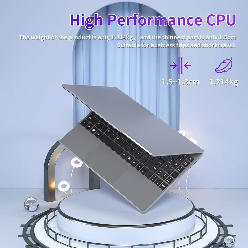 Auusda Student Laptop,14.1' FHD Laptop for Business and Study, 4-Core 2.9GHz N5095, 8GB RAM 512GB SSD, Numeric Keypad, Standard HDMI, Lightweight & Portable, Laptops Win11 Pro, 2-Year Warranty Silver