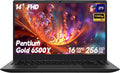 Laptop Computer, Laptop with Gold 6500Y (Beat N5095, Up to 3.4GHz), 16GB RAM 256GB SSD, 14-Inch FHD IPS Display, Bluetooth, WiFi, HDMI, Type-C PD, 38Wh Battery, Thin & Portable Laptops
