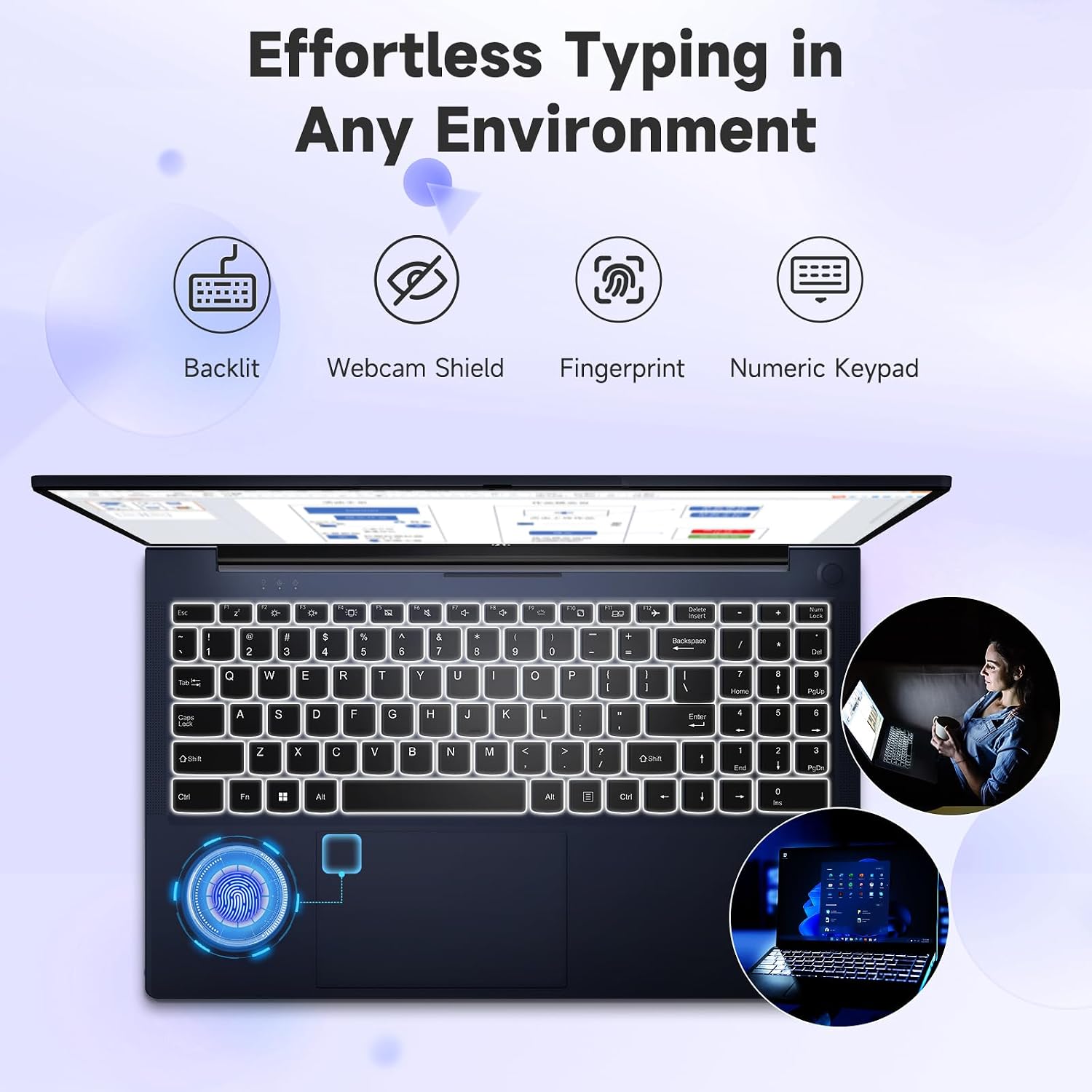 NIMO 15.6' FHD IPS Laptop, Core i3-1215U(Beats i5-1135G7, Matches i7-1165G7), 8GB RAM 256GB SSD, Backlit Keyboard, Fingerprint Reader, WiFi 6, Thin & Lightweight Laptop for Students, Home & Business