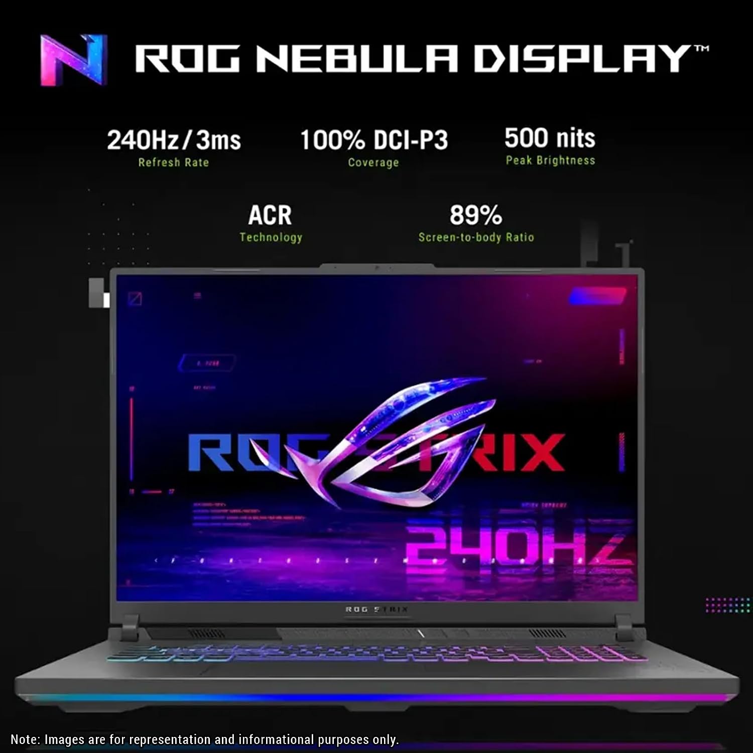 ASUS ROG Strix G18 Gaming Laptop, AMD Ryzen 9-8940HX, 64 GB DDR5 RAM, 2 TB PCIe SSD, 18' 2.5K (2560x1600) Nebula Display 240Hz, Nvidia G-Force RTX 5070, 4-Zone RGB Keyboard, W11 Pro, Eclipse Gray