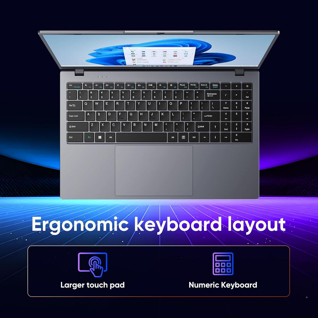 15.6' Laptop, AMD 3020e (Up to 2.6GHz), 8GB RAM 256GB SSD, Win 11 Pro, FHD Display, HDMI, Type-C, USB-A, Wi-Fi 5, BT 5.0, Office 2024 Pre-Installed