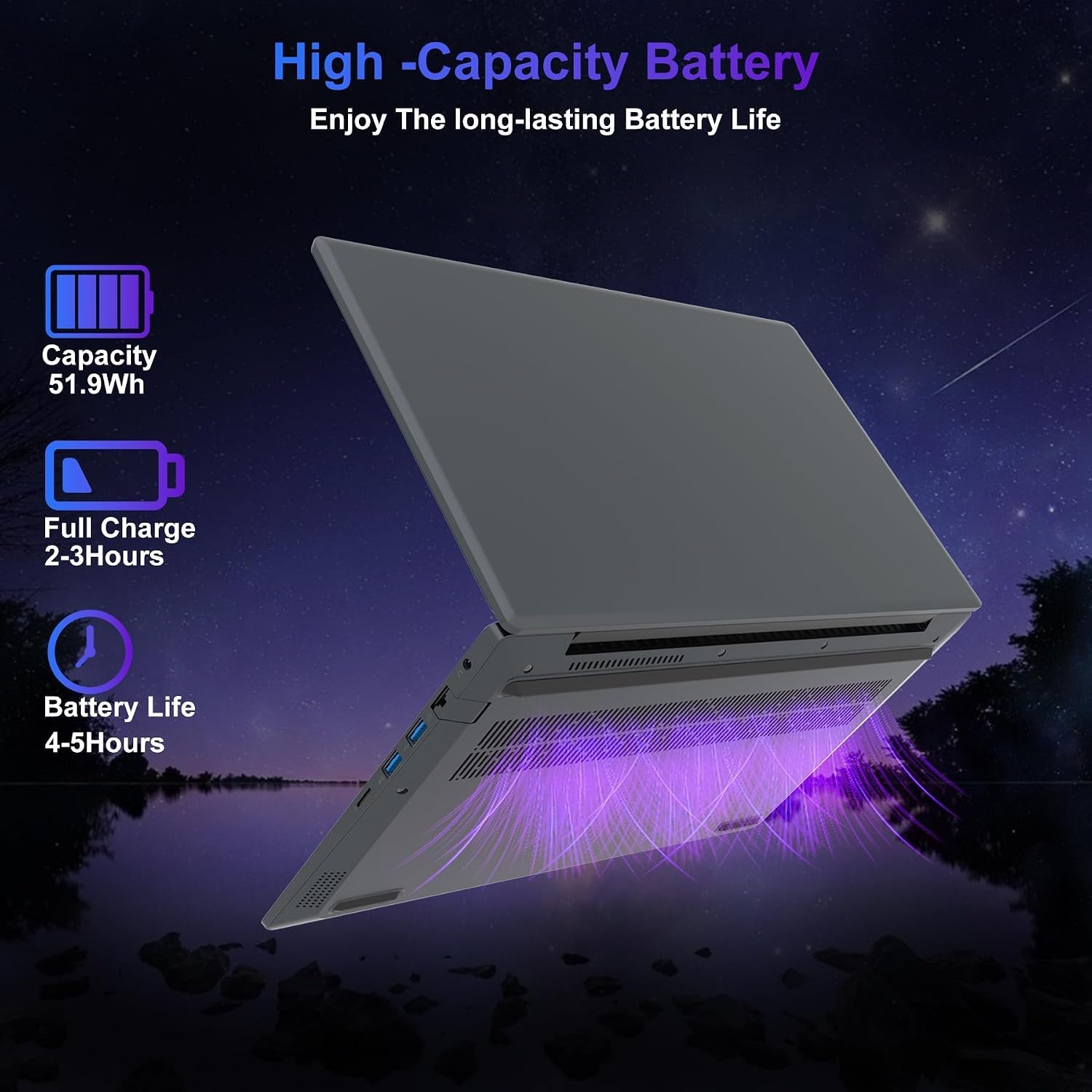 14.1' Laptop, Laptop Computer Core i7 Processor(Up to 2.7GHz), Student Laptop 8GB DDR3 256GB SSD, FHD IPS Laptop PC Wifi5 BT4.2 USB3.0 * 3 Ethernet Port*1 HDMI*1 SD Slot*1 Audio Jack*1