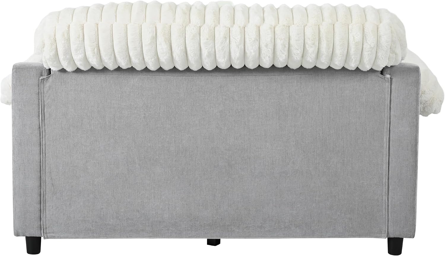 Merax 65' Oversized Chaise Lounge Chair with 2 Throw Pillows, Cloud Chaise Sofa Cozy Plush Boneless Sofa Bed for Living Room, Ergonomic Backrest & Curved Armrest (Beige)