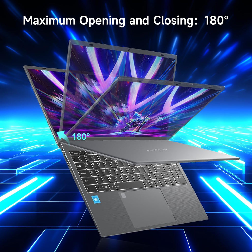 Windows11 Intel Laptop 15.6'HD Display（Celeron N5095） 16GB RAM 256GB SSD Storage，with Fingerprint Unlock | Privacy Camera | Backlit Keyboard，Suitable for Student and Business