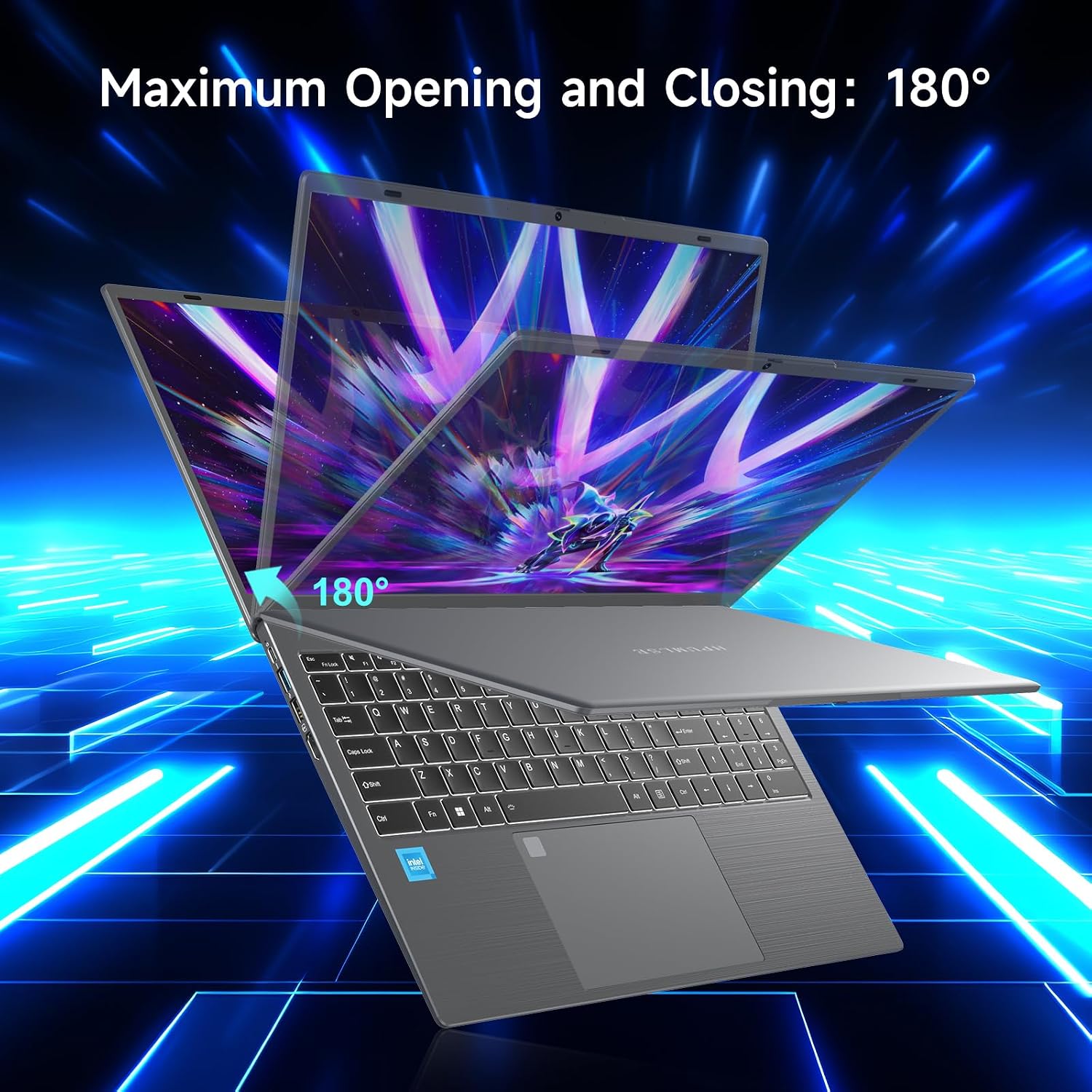Windows11 Intel Laptop 15.6'HD Display（Celeron N5095） 16GB RAM 256GB SSD Storage，with Fingerprint Unlock | Privacy Camera | Backlit Keyboard，Suitable for Student and Business