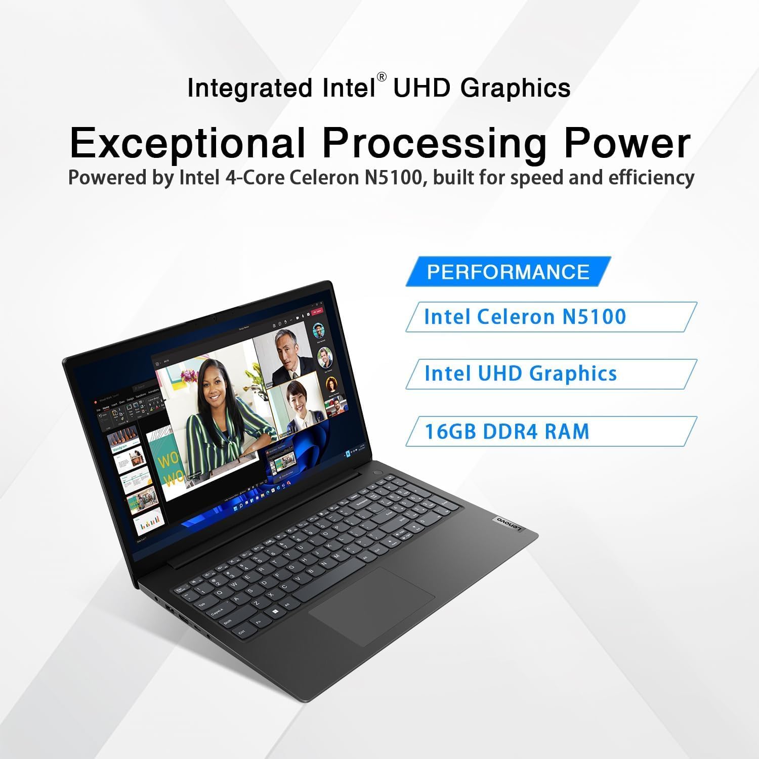 Lenovo V15 Business FHD Laptop | 16GB RAM | 1TB SSD | Intel 4-core Processor | Ethernet RJ-45 | Military Durability | Long Battery Life | Lightweight Portable Design | Windows 11 Pro