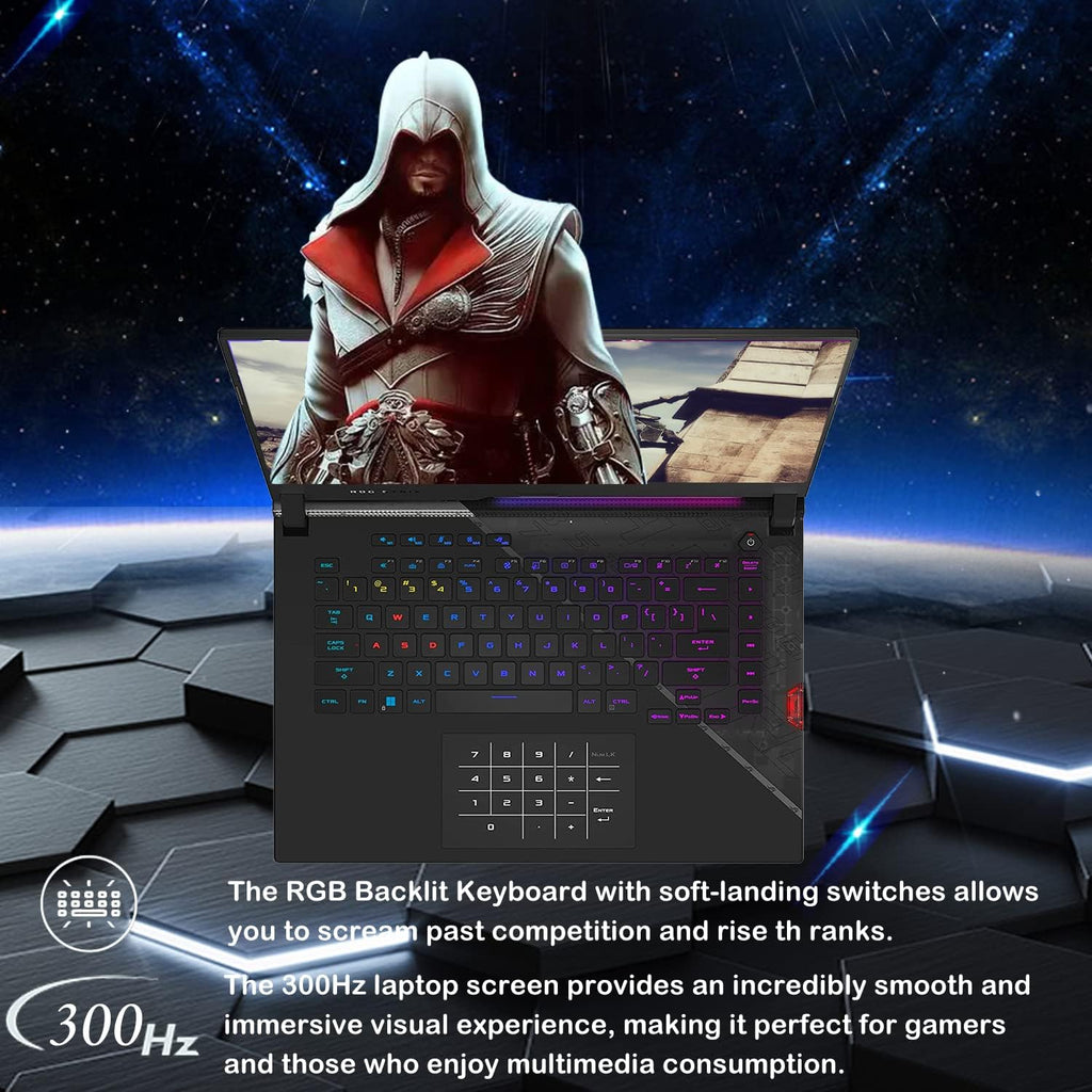 ASUS 2023 ROG Strix Scar 15 15.6' 300Hz IPS Type FHD Gaming Laptop, AMD Ryzen 9 5900HX, 16GB RAM, 1TB PCIe SSD, Backlit Keyboard, GeForce RTX 3080, WiFi 6, Win 11 Pro, Black, 32GB USB Card (Renewed)