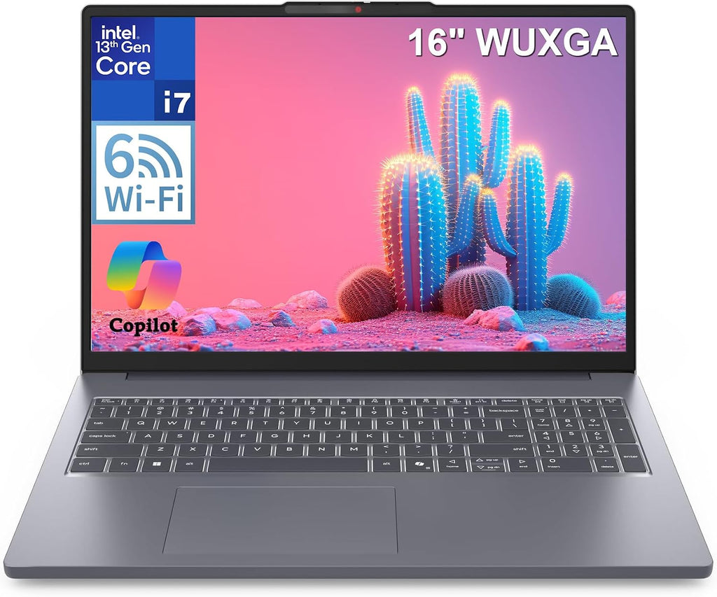 Lenovo Laptop Computer for Student Study with Office 365 (2026 Edition), Intel i7-13620H, (8GB RAM, 256GB SSD), Long Battery Life, Fast Charging, 16' FHD+, Copilot AI, Luna Grey, Windows 11 Home