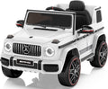 ANPABO Licensed Mercedes-Benz G63 Car for Kids, 12V Ride on Car w/Parent Remote Control, LED Headlights, Music Player & Horn, Soft Start, Low Battery Prompt, Kids Electric Car, White