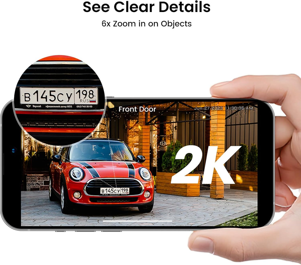 AOSU Home Security System DIY Kit, SolarCam D1 Classic 4 Kit + Doorbell Camera Wireless + 2K Indoor Camera
