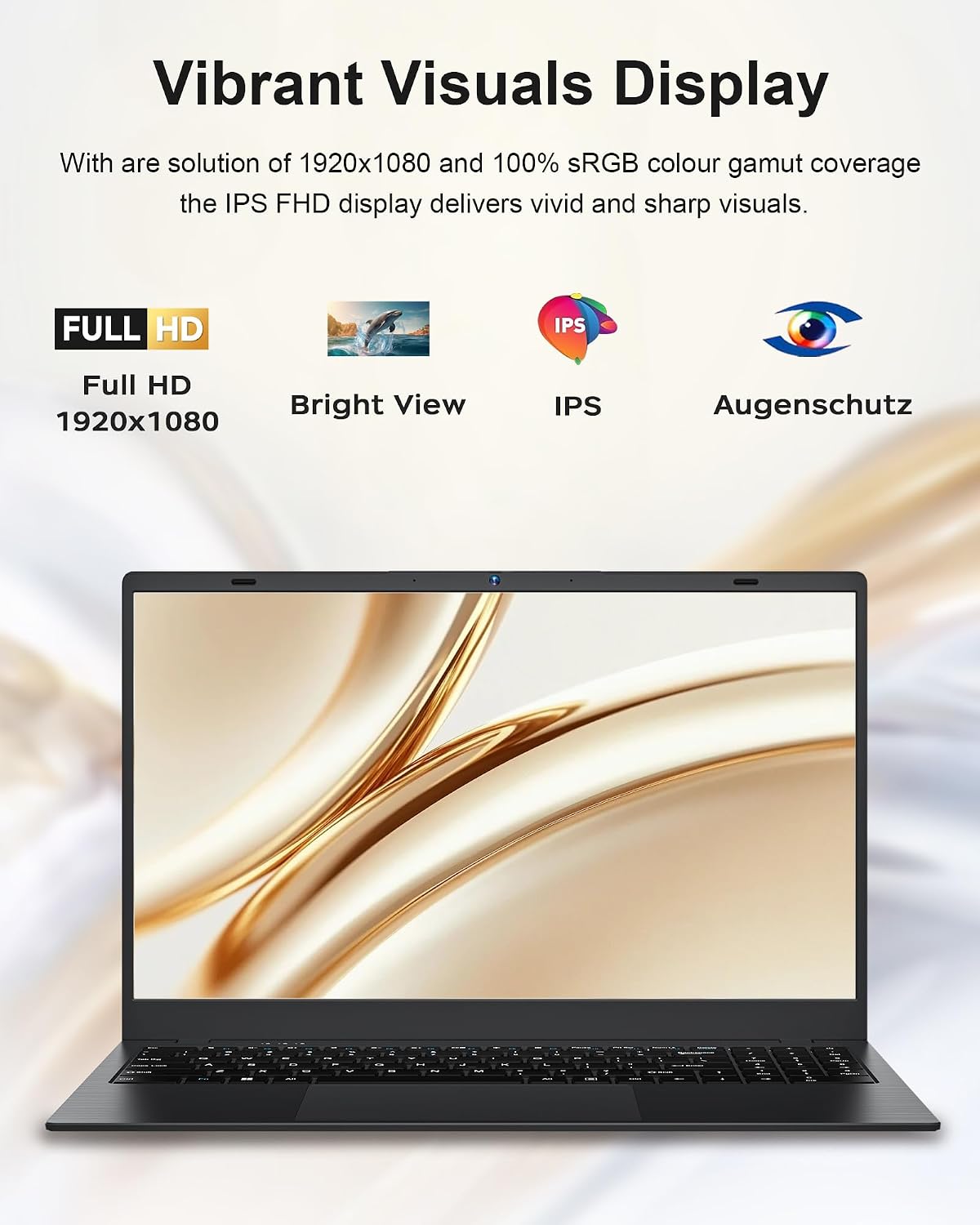 BLUEING 15.6' Laptop Computer, Laptop with 8GB RAM 256GB SSD, Gold 6500Y (Up to 3.4GHz), 1080P FHD IPS Display, Type-C, HDMI, USB3.2, WIFI, Bluetooth, Long Battery Life, Laptops for Business & Student