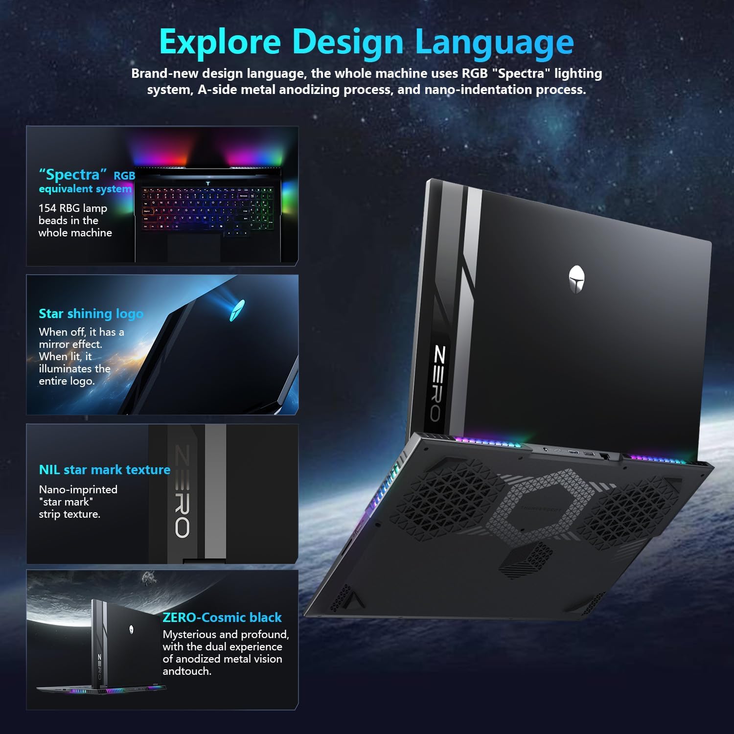 Thunderobot Zero 18 Pro 5080 Gaming Laptop, 18' QHD+ 240Hz 2.5K Hummingbird Display, Core Ultra 9 275HX, GeForce RTX 5080, 32GB DDR5, 1TB SSD, Per-Key RGB, FHD IR Camera, Wi-Fi 6E, Win 11 Home