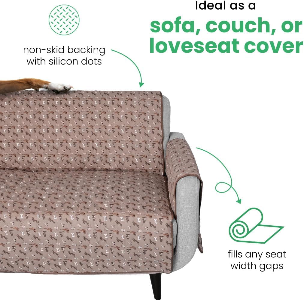 Molly Mutt 3-Seater Non-Slip Furniture Protector and Couch Cover for Dogs & Pets, GOTS-Certified 100% Organic Cotton Canvas Cover, Durable and Non-Toxic Materials, 70' Wide x 78' Long