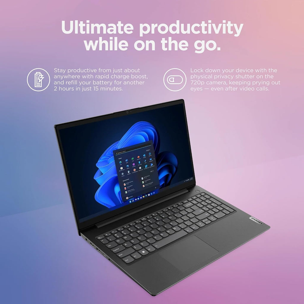 Lenovo V15 Business Laptop Premium, 15.6' FHD Display, Lifetime MS Office, 8-Core AMD Ryzen 7 7730U, 16GB RAM, 1TB Storage (512GB SSD + 500GB Ext), Wi-Fi 6, RJ-45 NumPad, MarxsolAccessory, Win 11 Pro