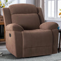 HAOMARKETS Rocker Recliner Chair for Adults, Manual Recliner Chair with Overstuffed Backrest and Armrests, Upholstered Rocking Reclining Sofa Chair for Living Room, Grey
