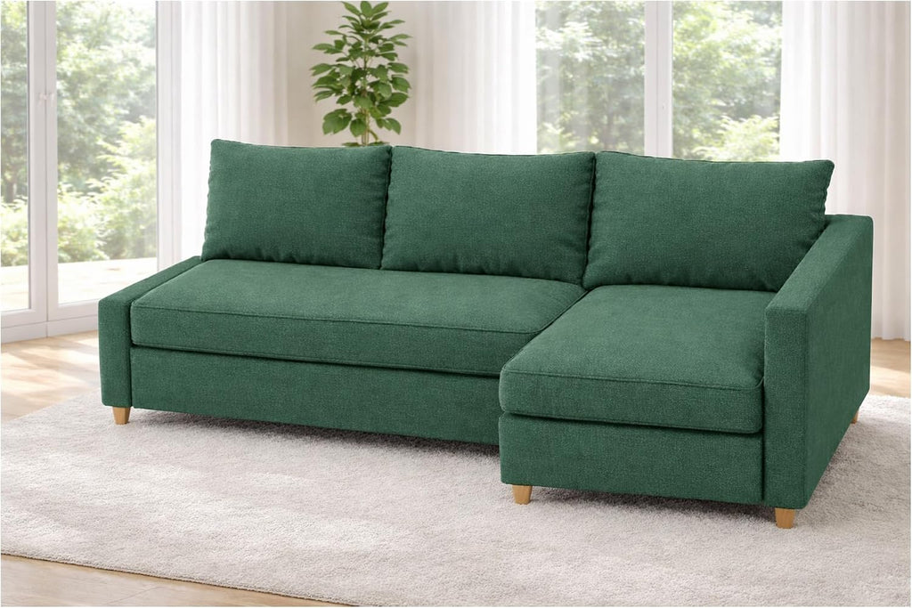 Durable Polyester Flax Friheten Sleeper Sofa Cover Replacement is Compatible with IKEA Friheten Sofa Bed, Or Corner, Or Sectional Slipcover. Sofa Cover Only (50% Thicker Forrest Left)