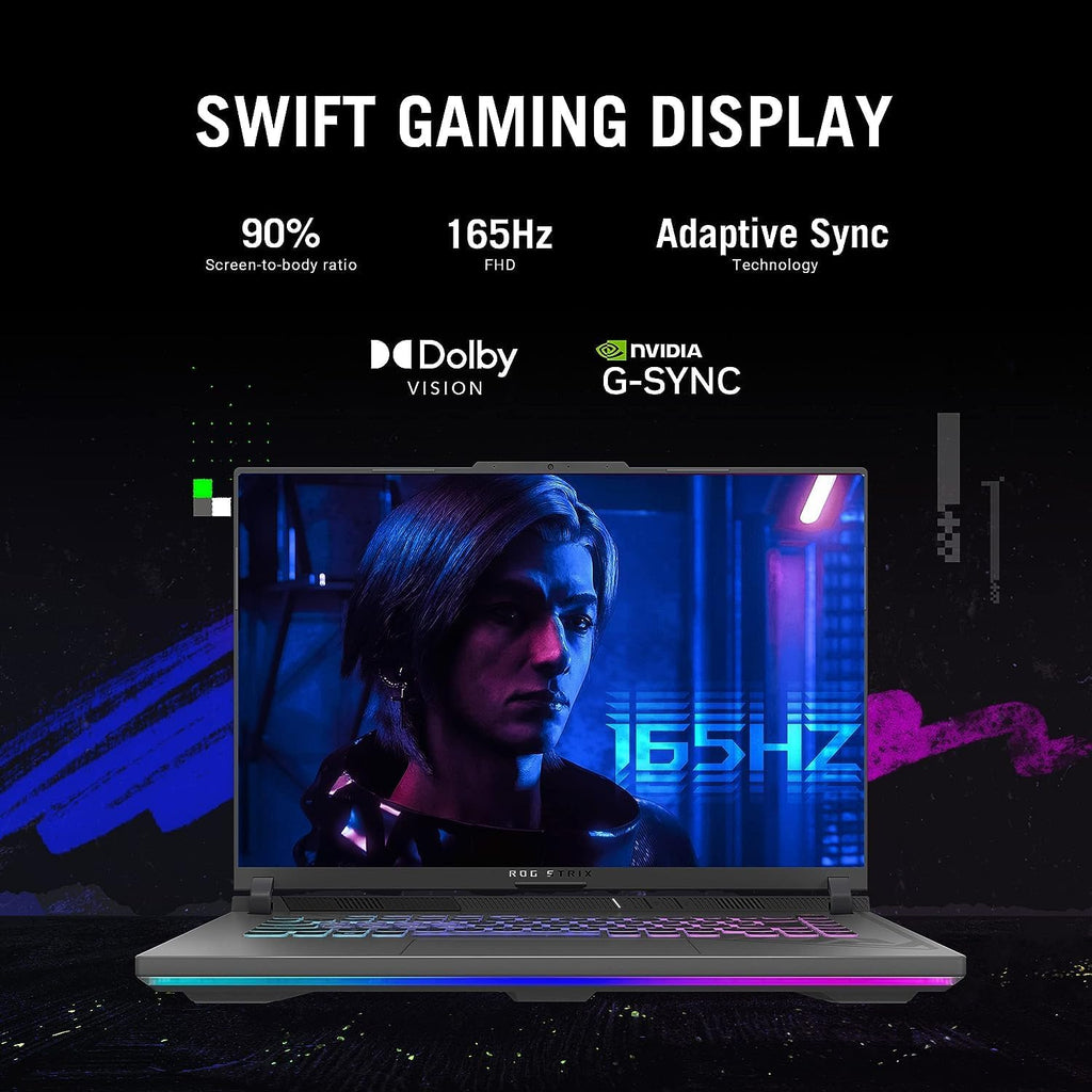 ASUS ROG Strix G16 Gaming Laptop, 16' WUXGA 165Hz 100% Standard RGB Display, AMD Ryzen 9 8940HX, NVIDIA GeForce RTX 5070 Ti 12GB, 32 GB DDR5 RAM, 1 TB PCIe SSD, Win 11 Pro, Backlit KB, w/Accessories