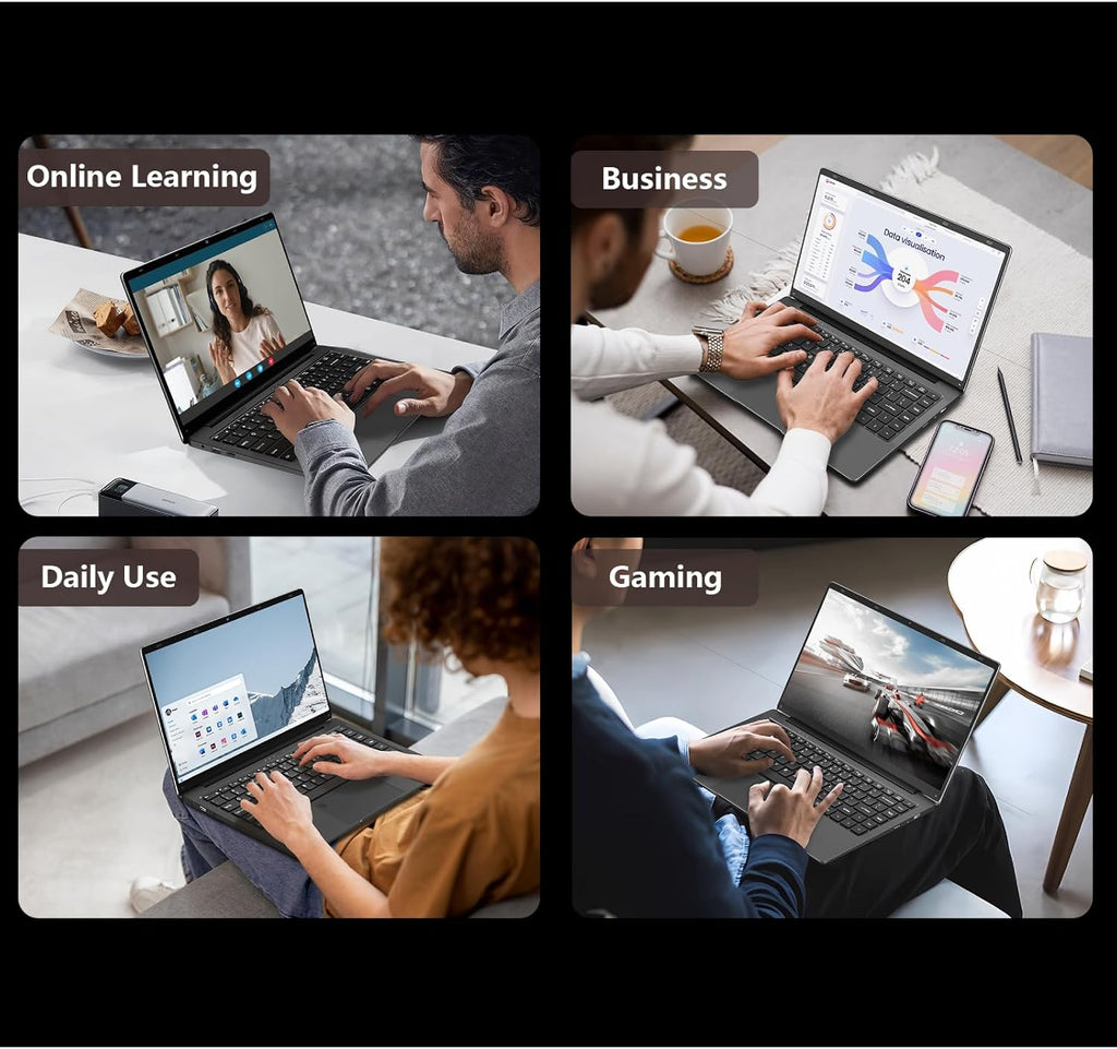 15.6 Inch Gaming Laptop - AMD Ryzen 7 5825U Processor (8C/16T,2.0-4.5GHz),AMD Radeon Graphics,32GB DDR4 RAM 1TB NVMe SSD Laptop Computer with Backlit KB,Fingerprint Reader,Webcam Switch (32GB | 1TB)