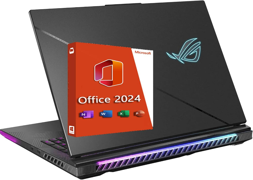 ASUS ROG Strix G16 Gaming Laptop, NVIDIA RTX 4060, Intel i9-14900HX, 16' ROG Nebula 16:10 QHD 240Hz, WiFi 6E, BT 5.3, 32 GB DDR5, 1 TB Gen4 SSD, Windows 11 Pro, Office Pro Lifetime, Gaming Mouse