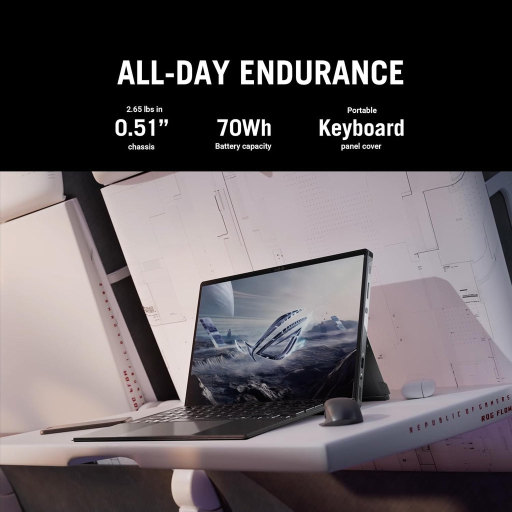 ASUS ROG Flow Z13 (2025) Gaming Laptop, 13' ROG Nebula 16:10 2.5K 180Hz/3ms, AMD Ryzen AI MAX+ 395, RDNA 3.5 Graphics, 128GB LPDDR5X 8000MHz, 1TB PCIe Gen 4 SSD, Wi-Fi 7, Win 11 Pro, GZ302EA-XS99