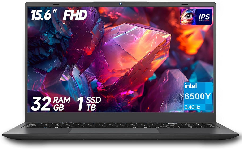 BLUEING 15.6' Laptop Computer, Laptop with 32GB RAM 1TB SSD, Gold 6500Y (Up to 3.4GHz), 1080P FHD IPS Display, Type-C, HDMI, USB3.2, WiFi, Bluetooth, Long Battery Life, Laptops for Business & Student