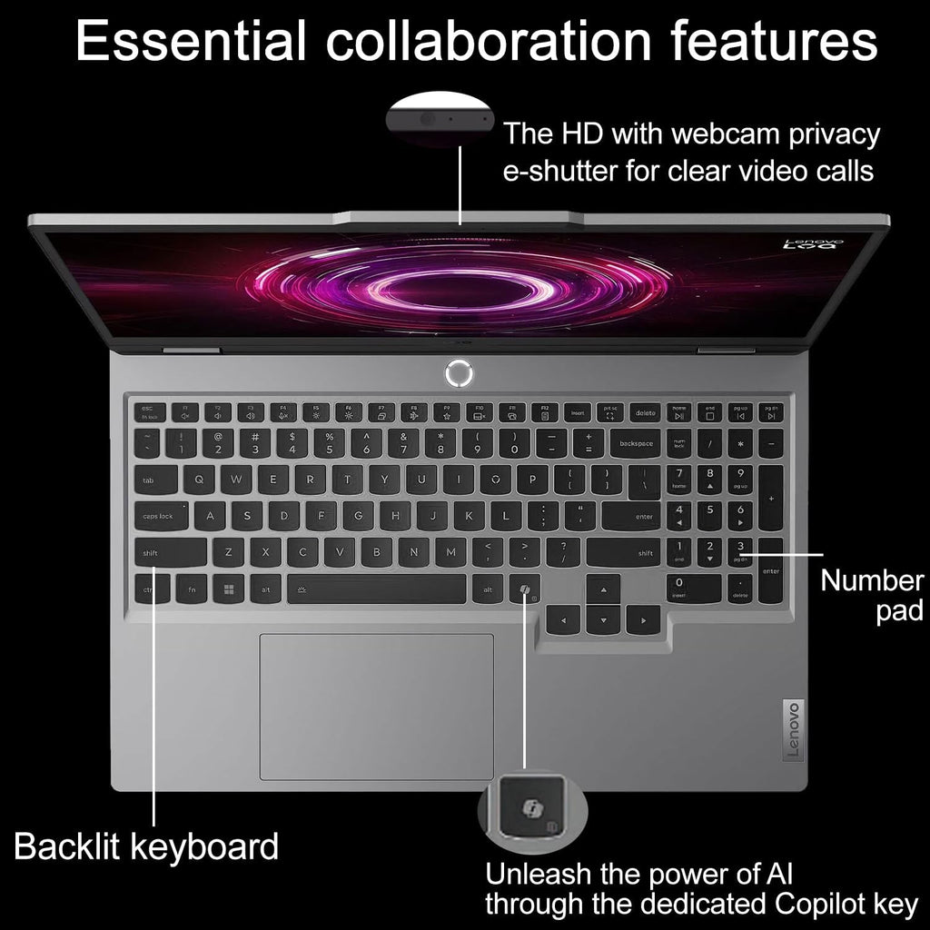 Lenovo LOQ 15 Gaming Laptop PC (15.6' FHD G-SYNC 144Hz, NVIDIA RTX 5050 8GB GDDR7, AMD Ryzen 5 220 (> Intel Ultra 5 125U), 16GB DDR5 RAM, 512GB SSD), Backlit, Webcam, Ethernet, Wi-Fi 6, Win 11 Home