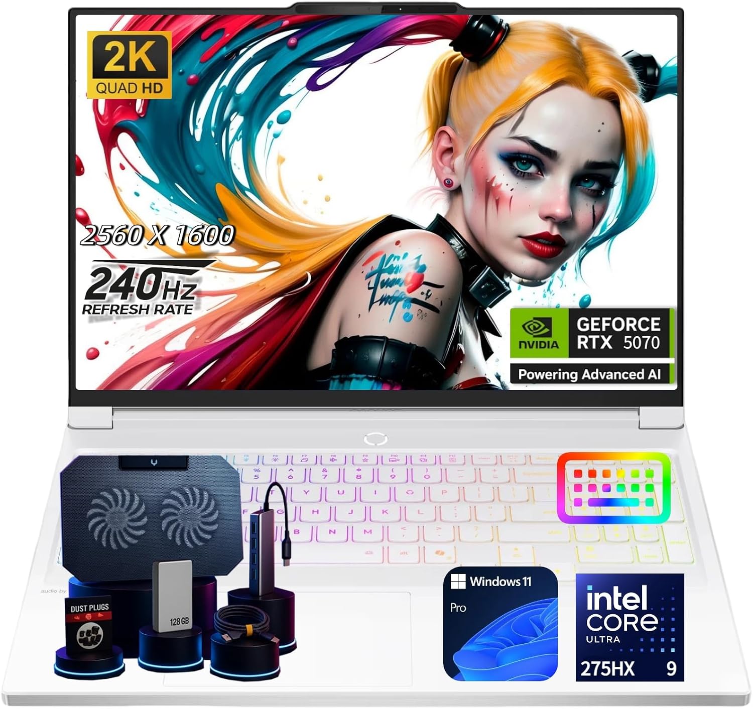 Lenovo Legion Pro 7i Gaming Laptop 2025 - Intel Core Ultra 9 275HX, 16' 2.5K WQXGA OLED 240Hz Display, GeForce RTX 5070, 64 GB DDR5, 2 TB SSD, Wi-Fi 7, RGB Keyboard, Windows 11 Pro, w/Accessories