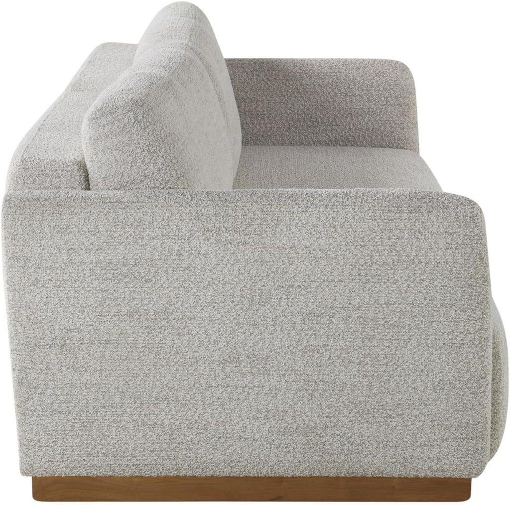 Serta Vail 86' Convertible Sleeper Sofa, Queen Size, Wall-Hugging Dreamglide Mechanism, Dreamcoil Comfort, Boucle Fabric, Ivory