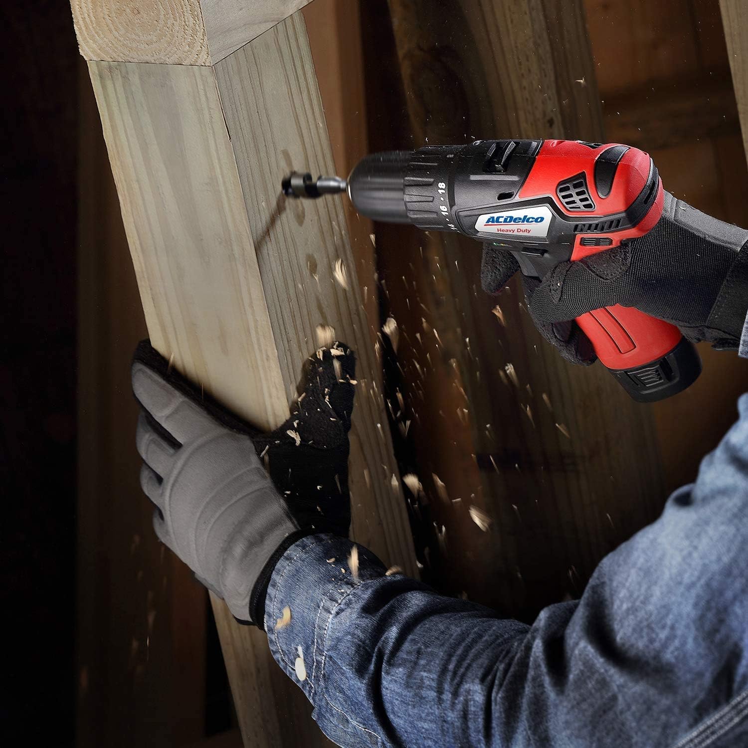 ACDelco G12 Series 3-Tool Cordless Combo 3/8' Brushless Ratchet Wrench + 2-Speed Drill/Driver+ Impact Driver, 2-battery, ARW12103-K11