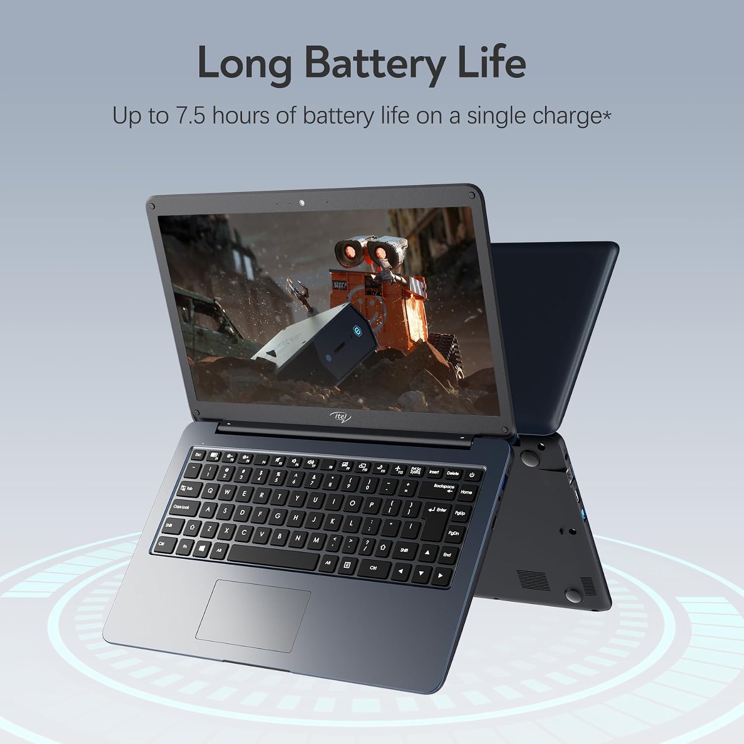 14' Itel Laptop Computer, Celeron N4000 (Dual-Core) | 4GB RAM | 256GB SSD | Ultra Slim Design | HDMI & USB 3.2 | 2.4G/5G WiFi | Webcam | for Study Business