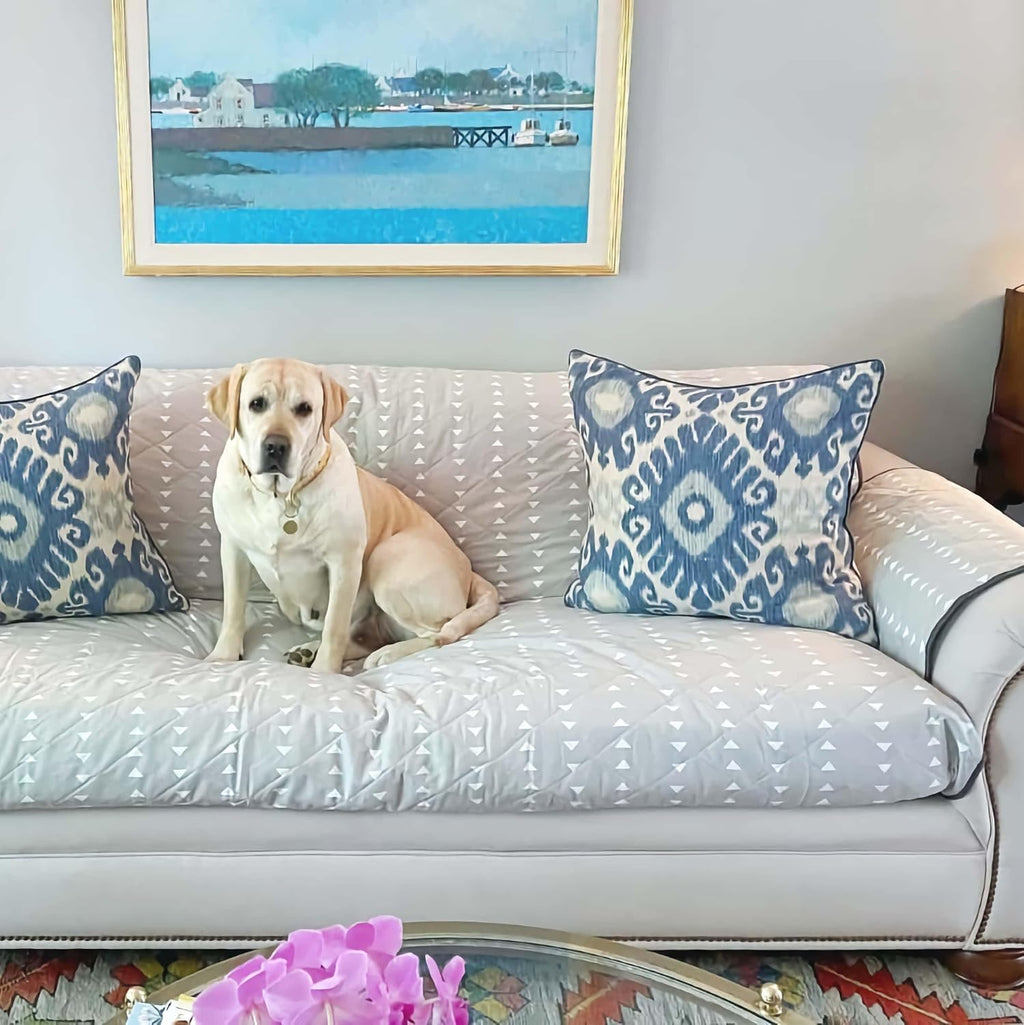 Molly Mutt 3-Seater XL Non-Slip Furniture Protector and Couch Cover for Dogs & Pets, GOTS-Certified 100% Organic Cotton Canvas Cover, Durable and Non-Toxic Materials, 84' Wide x 78' Long
