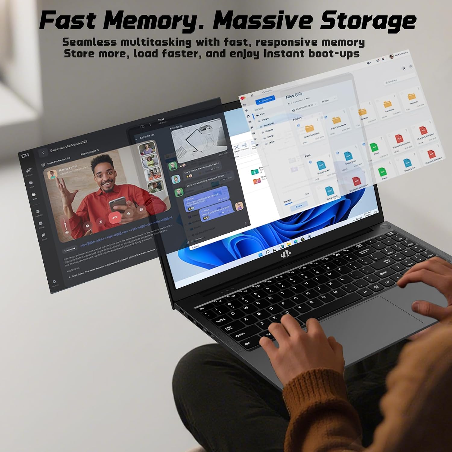 NIMO 17.3' FHD IPS Student-Laptop-Computer 4GB RAM 128GB SSD, Pentium 4 Cores N100(Beat i3-1115G4, Up to 3.4GHz) 65W Type-C 180°Viewing Fingerprint Backlit Keyboard Wi-Fi 6 BT5.2