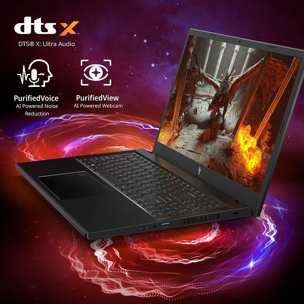 acer Nitro V Gaming Laptop, 15.6' FHD IPS 144 Hz Display, Intel 14-Core i9-13900H, 32GB DDR5, 1TB SSD, GeForce RTX 4060, Wi-Fi 6, Backlit Keyboard, Windows 11 Pro, Microsoft Office Lifetime License