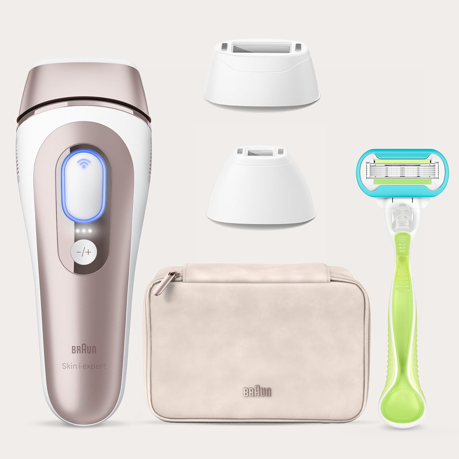 Braun Smart IPL, Skin i·Expert Pro 7, VOGUE's Best Hair Removal Device, IPL Hair Removal for Women and Men, Permanent Laser Hair Reduction At-Home, World's 1st Smart App, 3 Heads, IPL7243