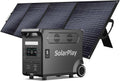 SolarPlay Q3600 3600W/3840Wh Portable Power Station With 200W Solar Panel, 2.5Hrs Fast Charging Solar Generator with LiFePO4 Battery, 5500W Surge Emergency Power for Home Backup, RV, Camping