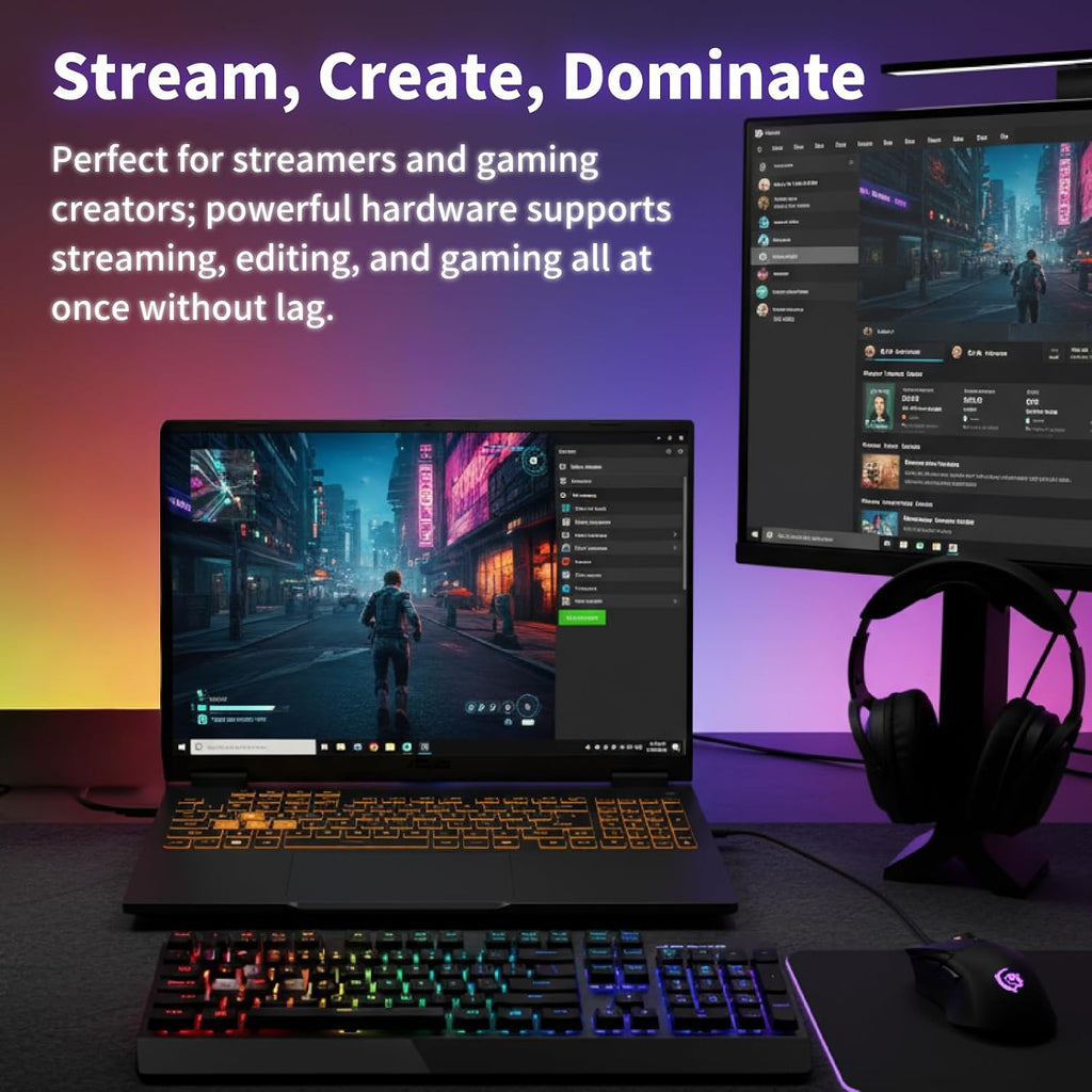 ASUS TUF F16 Gaming Laptop • Dedicated GeForce RTX 5060 • 16'' FHD+ IPS Anti-Glare Display • Intel i7 14650HX(16-Core) • Backlit KB • Facial Recognition • Win 11 Pro • Accessories • 64GB DDR5+2TB SSD