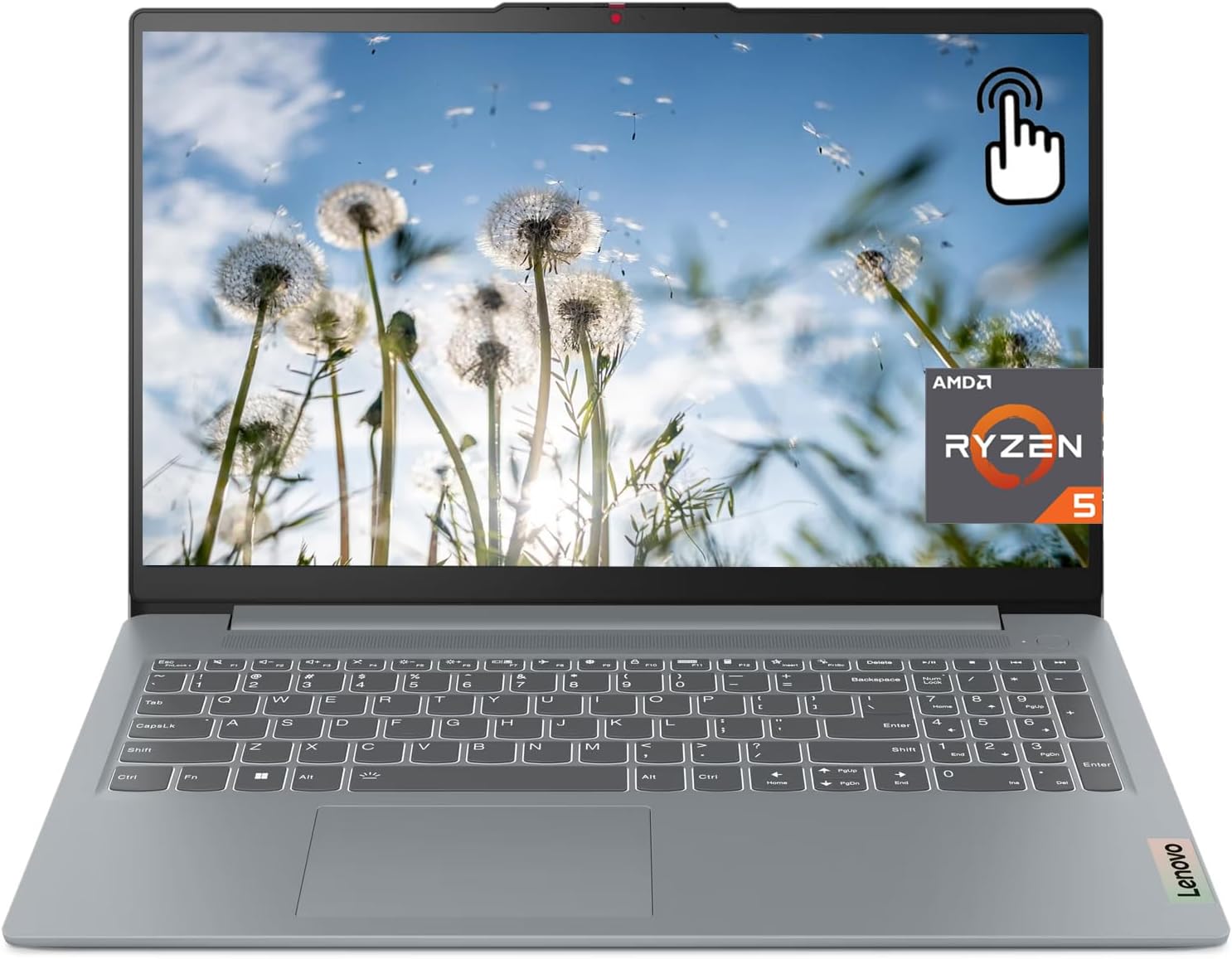 Lenovo IdeaPad Slim 3i 15.6' FHD Touch Laptop, AMD Ryzen 5 7520U(Beat i7-1255U), AMD Radeon 610M, 8GB LPDDR5 RAM, 1TB SSD, Backlit Keyboard, Fingerprint Reader, Win 11 Home, Grey, EAT 16GB USB Pen