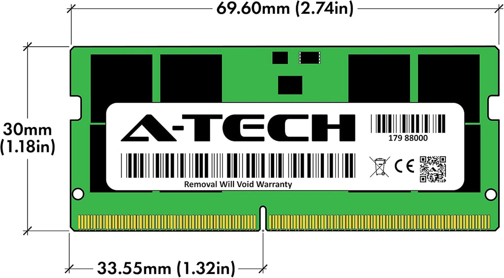 A-Tech 32GB RAM for ASUS ROG Strix G18 (2025) G815, G815LW, G815LR, G815LP, G815JPR Gaming Laptop | DDR5 5600MHz PC5-44800 SODIMM 2Rx8 1.1V 262-Pin Non-ECC SO-DIMM Memory Upgrade